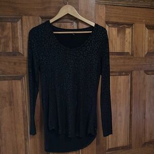White House Black Market Black Long Sleeve Blouse
